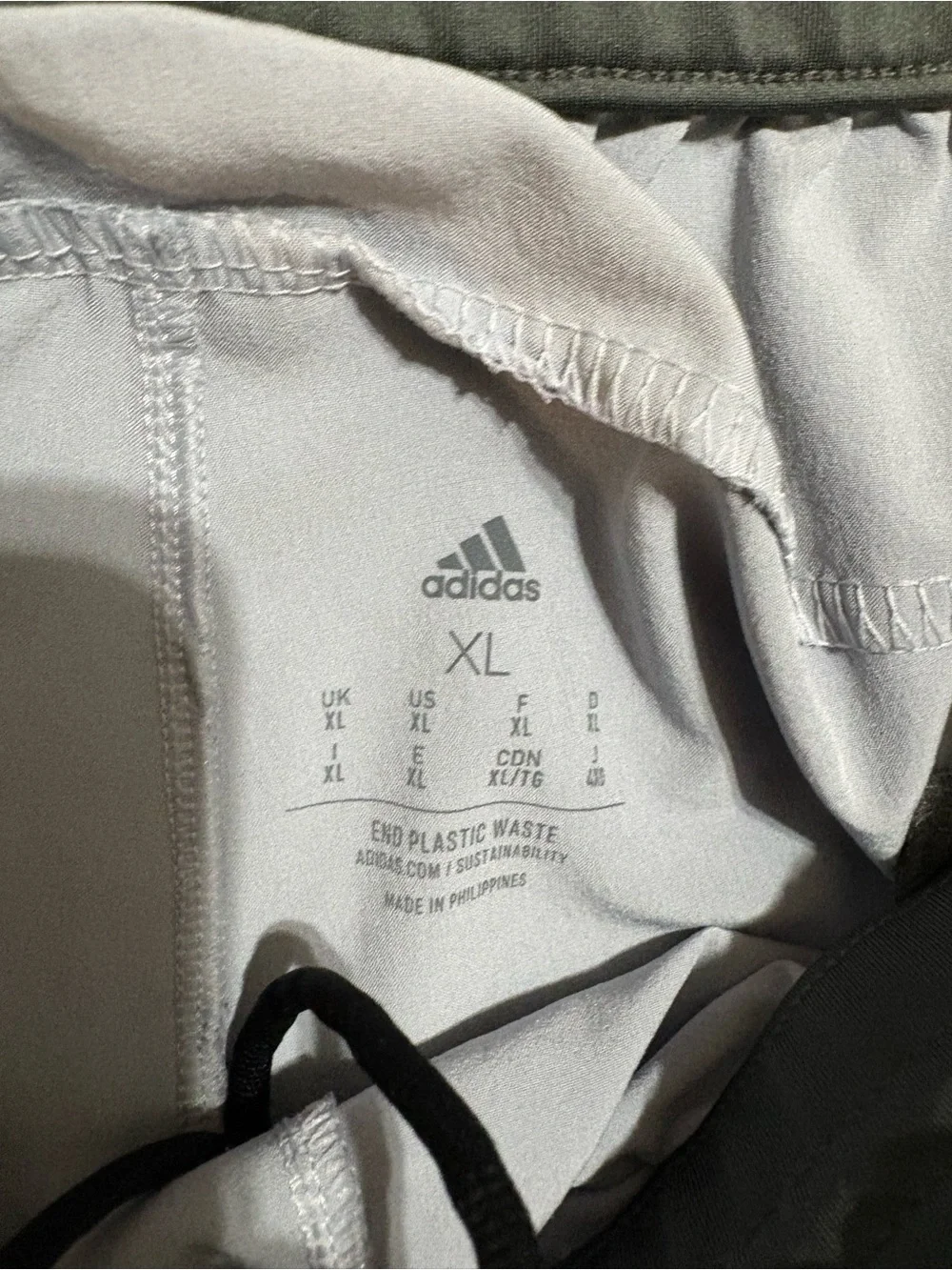 adidas Men's Light Gray Jogger Pants with Black Waistband